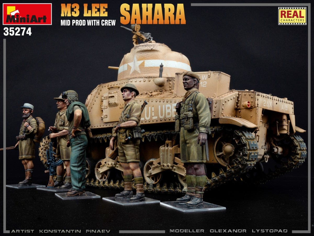 704 - Miniart - 35274 - M3 Lee ‘Sahara’ (mid) - painted model