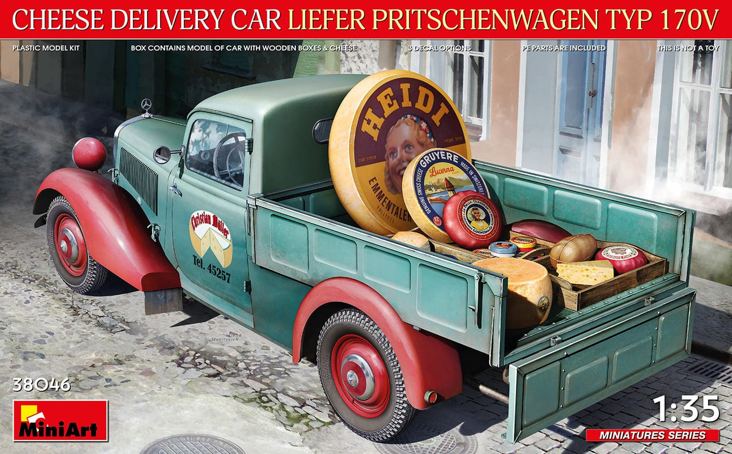 010 - Miniart - 38046 - Mercedes-Benz Typ 170V Liefwerwagen Cheese Delivery Van - primary image