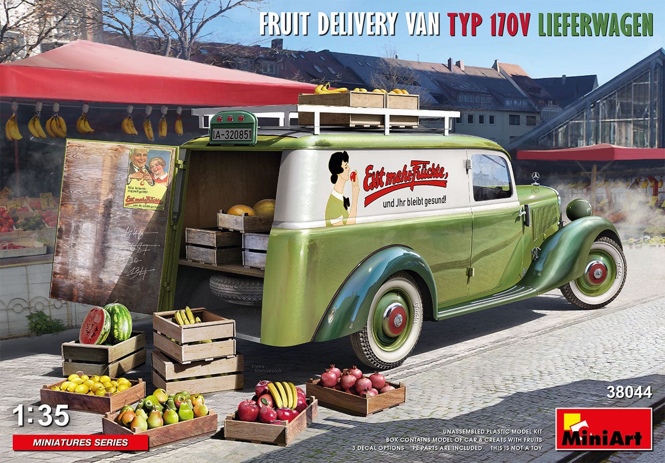 010 - Miniart - 38044 - Mercedes-Benz Typ 170V Liefwerwagen Fruit Delivery Van - primary image