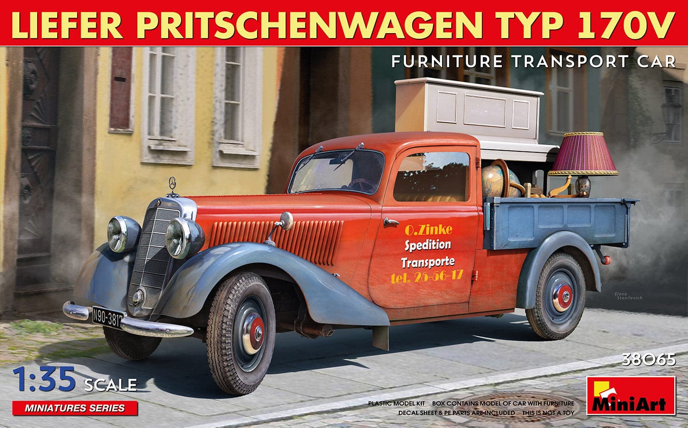 010 - Miniart - 38065 - Mercedes-Benz Typ 170V Pritschenwagen Furniture Delivery Truck - primary image