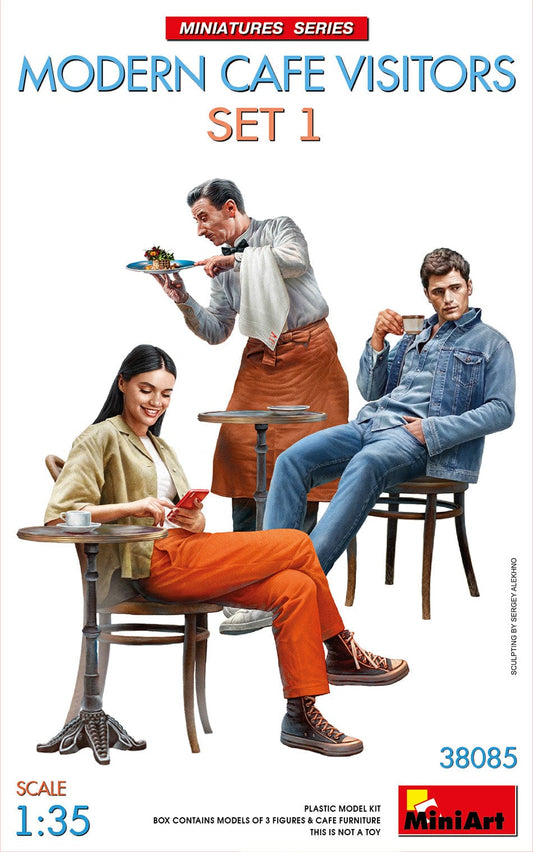 010 - Miniart - 38085 - Modern Cafe Visitors Set 1 - primary image
