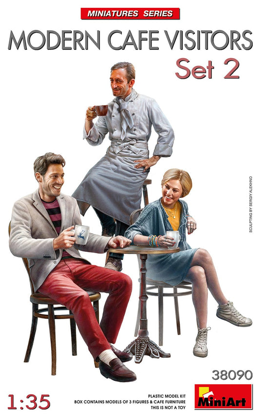 010 - Miniart - 38090 - Modern Cafe Visitors Set 2 - primary image