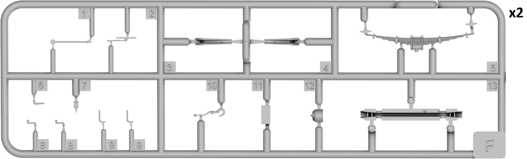 Miniart - 35453 - Opel Blitz 3.6-36S Radkasten - sprue