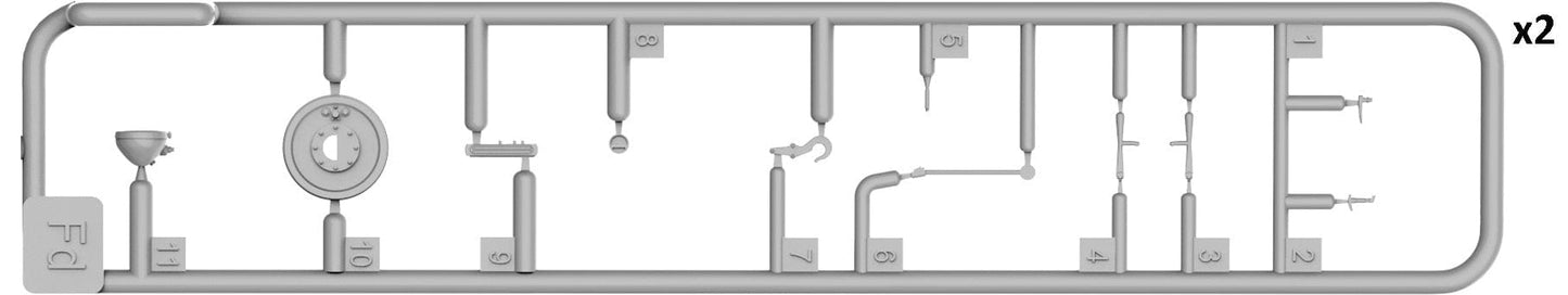 216 - Miniart - 35453 - Opel Blitz 3.6-36S Radkasten - sprue
