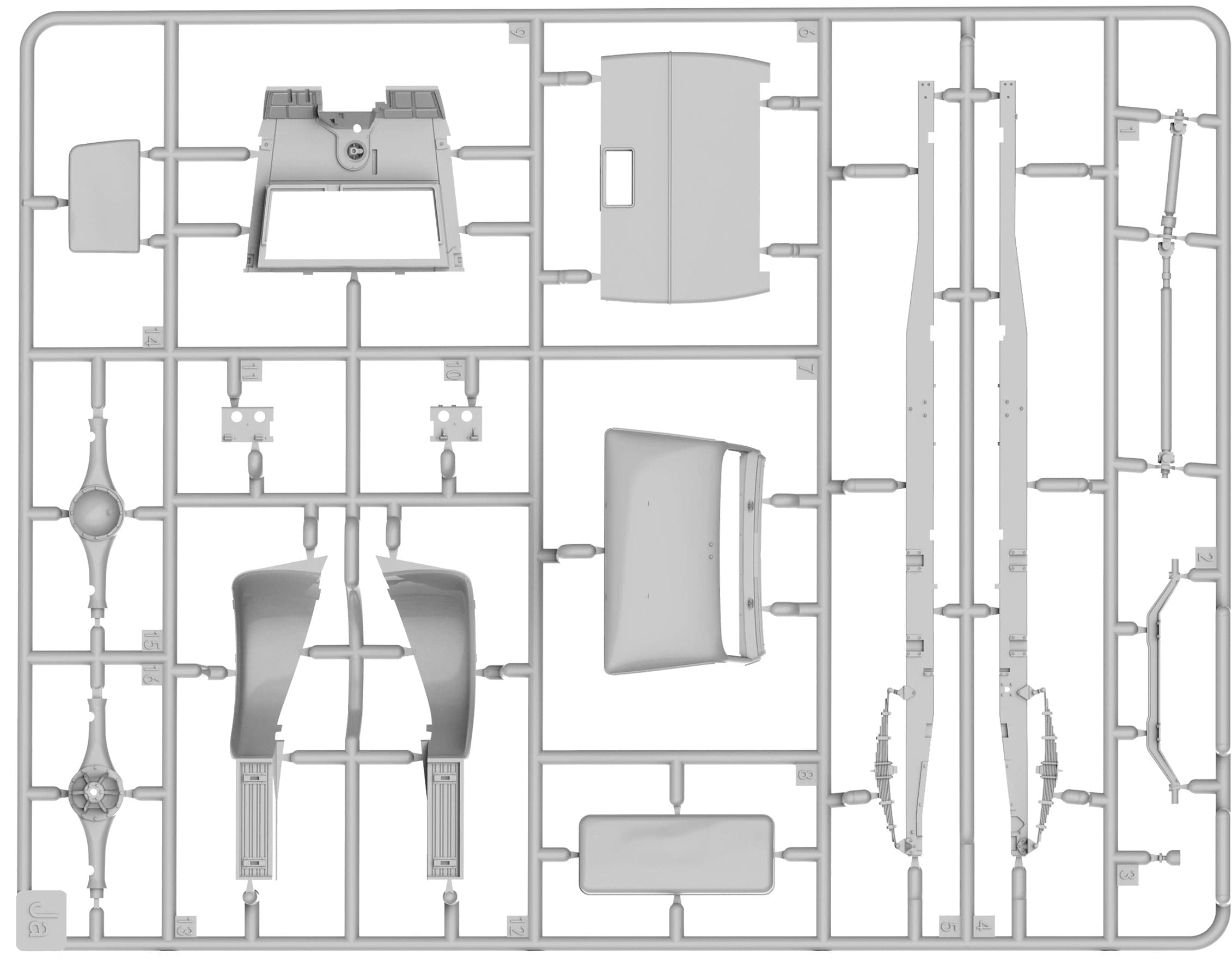 Miniart - 35453 - Opel Blitz 3.6-36S Radkasten - sprue