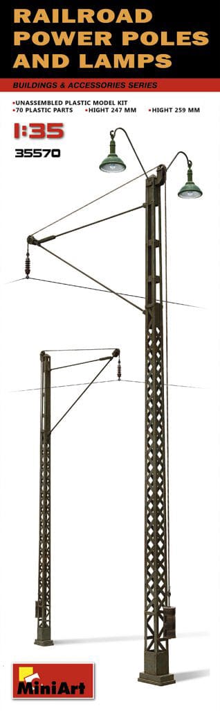 010 - Miniart - 35570 - Railway Power Poles and Lamps - primary image