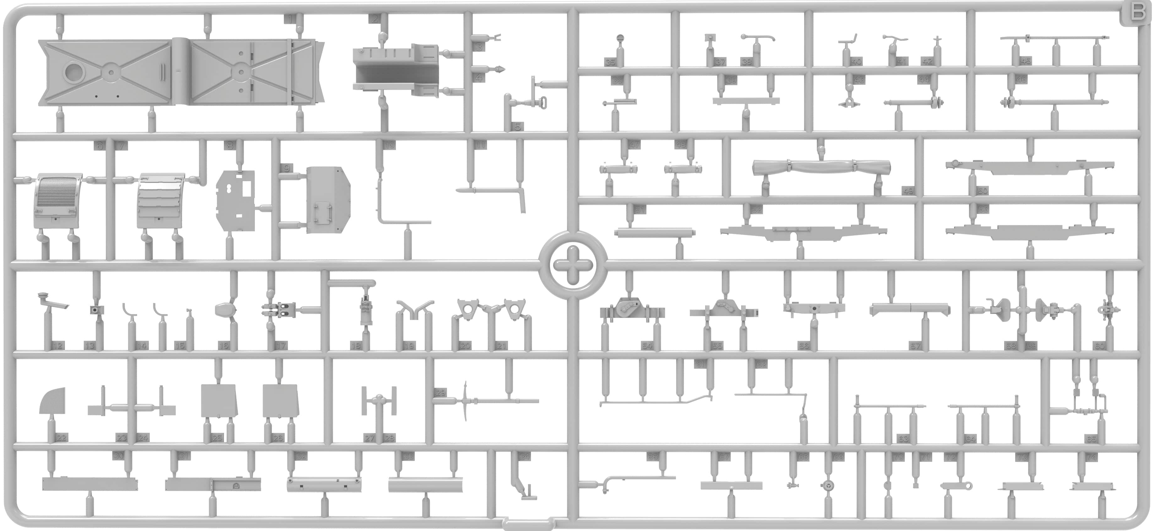 Miniart - 35493 - Steyr RSO/01 Feldküche - sprue