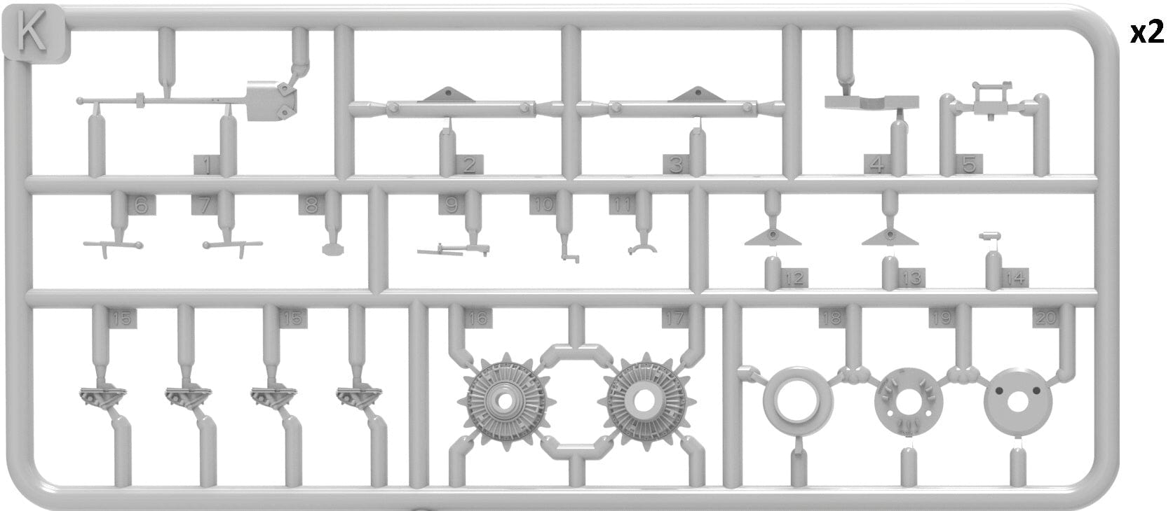 Miniart - 35493 - Steyr RSO/01 Feldküche - sprue