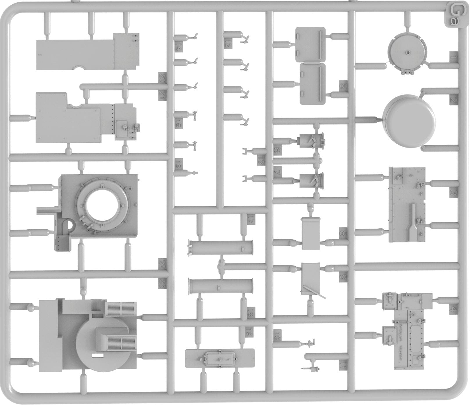 Miniart - 35493 - Steyr RSO/01 Feldküche - sprue
