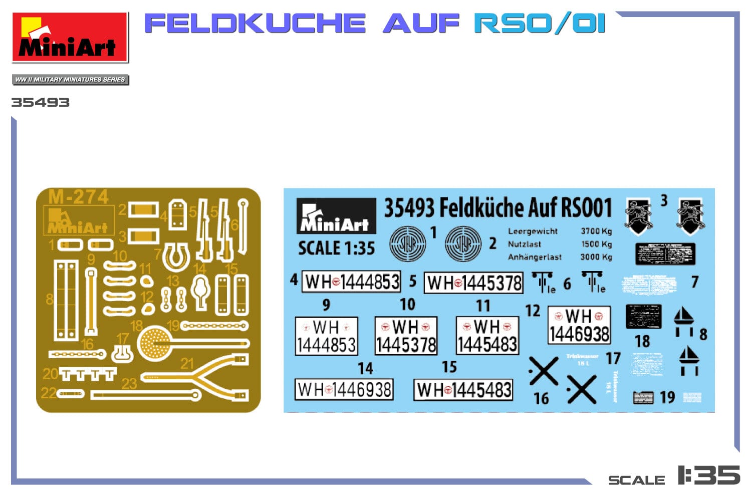 Miniart - 35493 - Steyr RSO/01 Feldküche - decals
