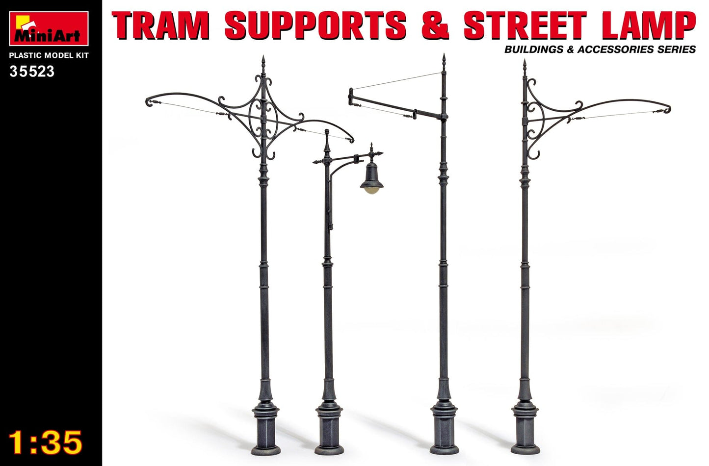 010 - Miniart - 35523 - Tram Supports and Street Lamps - primary image
