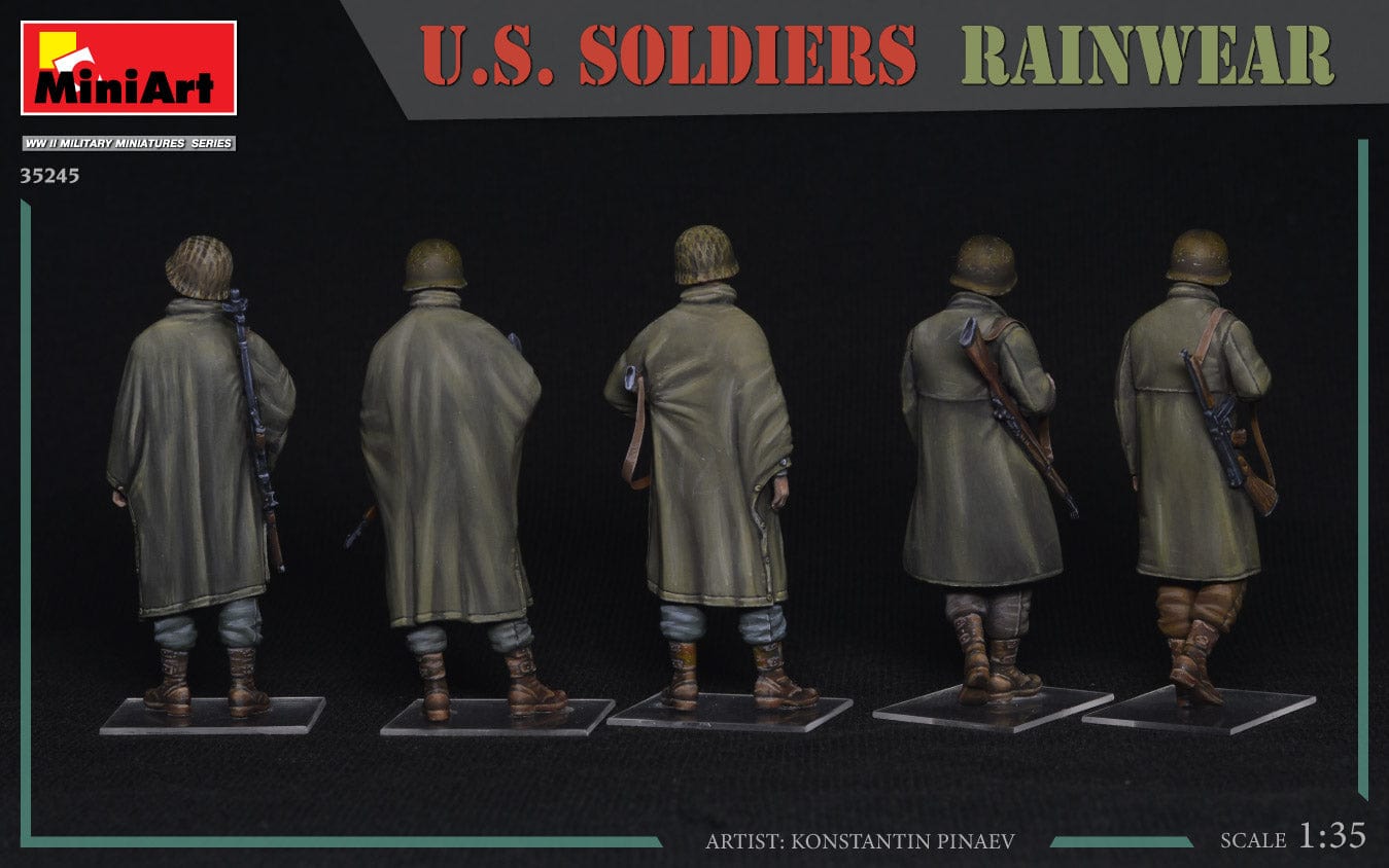 701 - Miniart - 35245 - United States Soldiers in Rainwear - painted model