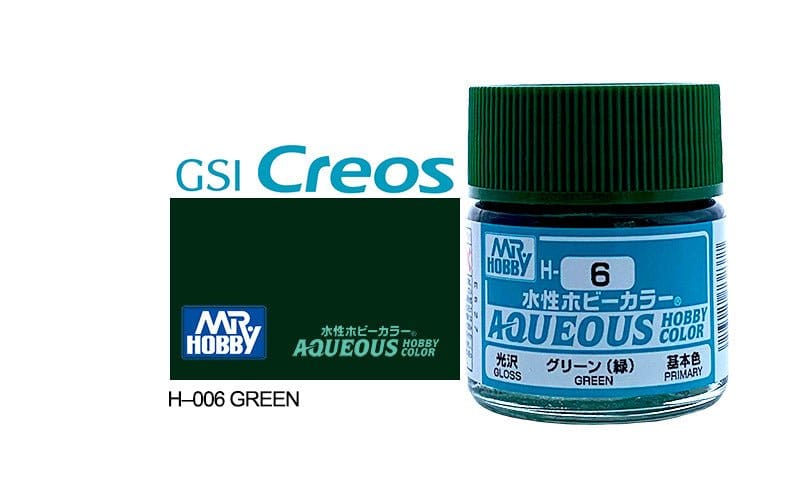 010 - Mr. Hobby - H-006 - Mr Hobby Aqueous H-006 Green - primary image