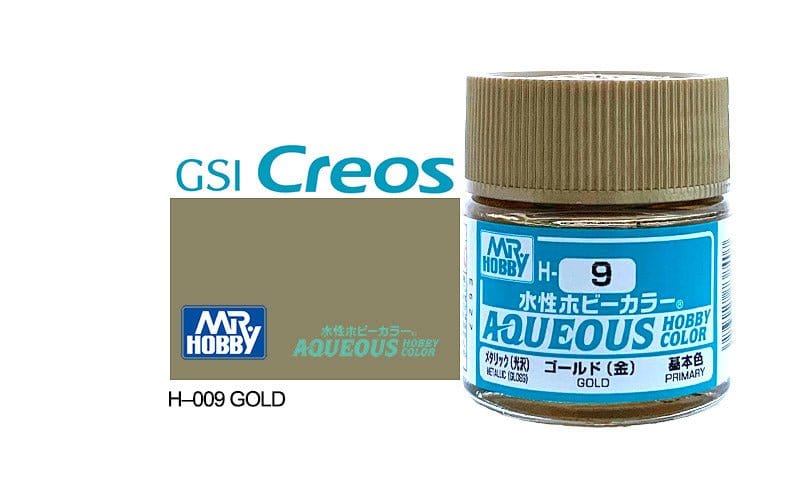 010 - Mr. Hobby - H-009 - Mr Hobby Aqueous H-009 Gold - primary image