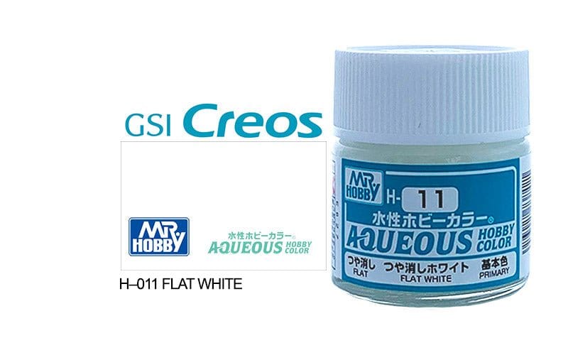 010 - Mr. Hobby - H-011 - Mr Hobby Aqueous H-011 Flat White - primary image