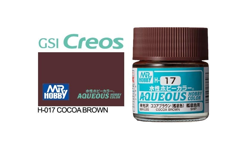 010 - Mr. Hobby - H-017 - Mr Hobby Aqueous H-017 Cocoa Brown - primary image