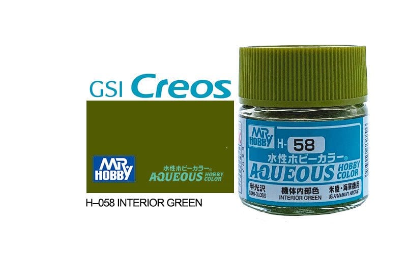 010 - Mr. Hobby - H-058 - Mr Hobby Aqueous H-058 Interior Green (US) - primary image