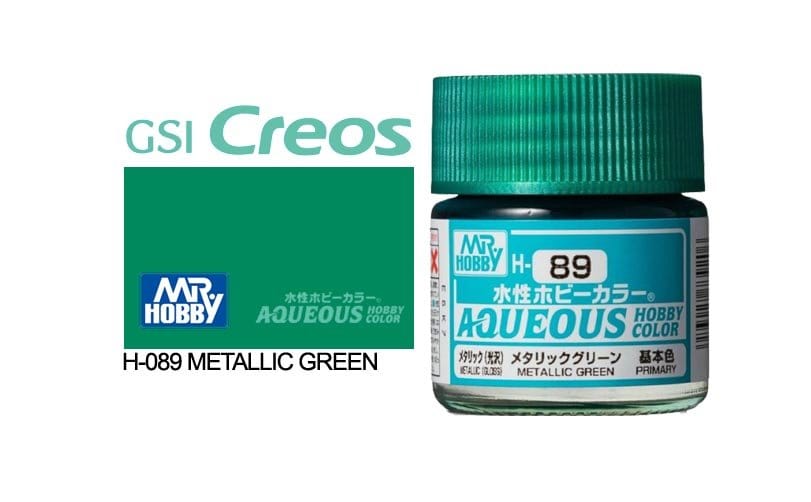 010 - Mr. Hobby - H-089 - Mr Hobby Aqueous H-089 Metallic Green (Germany) - primary image