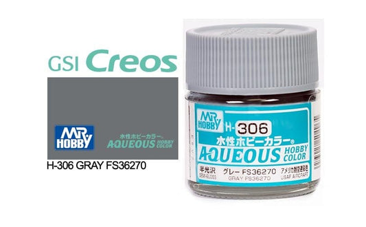 010 - Mr. Hobby - H-306 - Mr Hobby Aqueous H-306 Gray FS36270 (US) - primary image