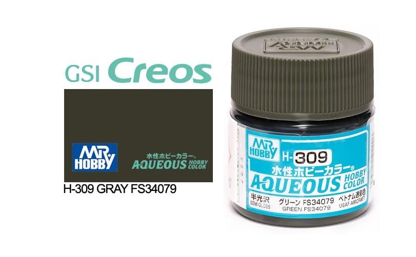 010 - Mr. Hobby - H-309 - Mr Hobby Aqueous H-309 Green FS34079 (US) - primary image