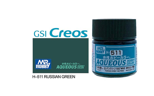 010 - Mr. Hobby - H-511 - Mr Hobby Aqueous H-511 Russian Green 4BO - primary image