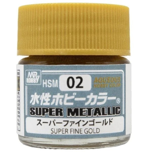 010 - Mr. Hobby - HSM-02 - Mr Hobby Aqueous Super Metallic HSM-01 Superfine Gold - primary image