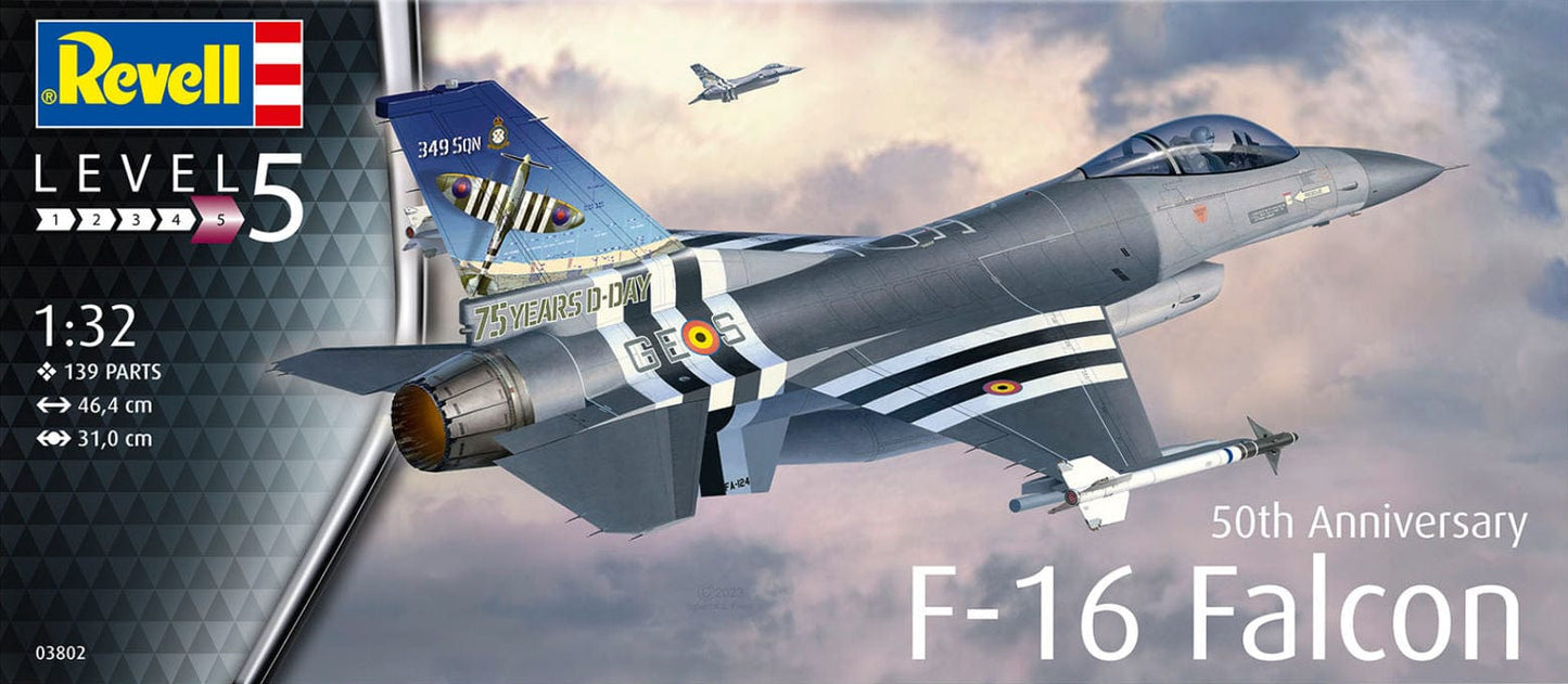 010 - Revell - 03802 - General Dynamics F-16A Fighting Falcon ‘50th Anniversary’ - primary image