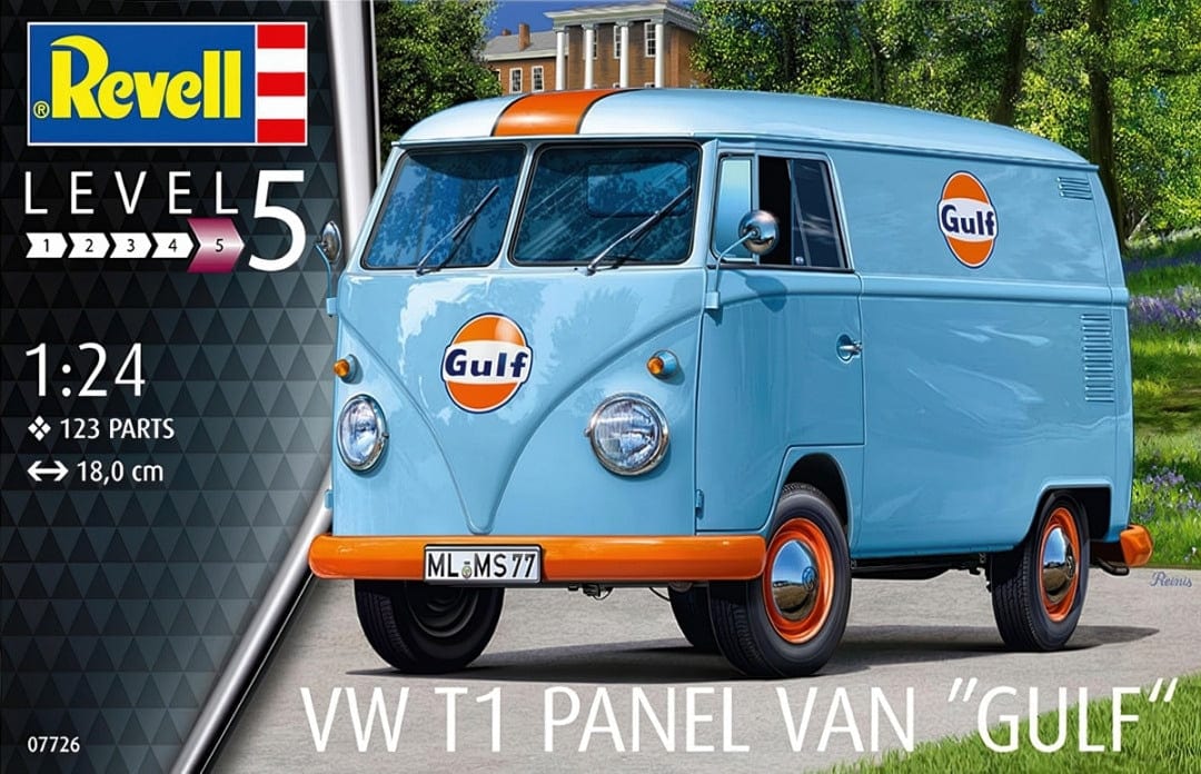 Maquette au 1/24ème de la marque Revell du VW T1 Panel Van Gulf Maquette au 1/24ème de la marque Revell du VW T1 Panel Van Gulf