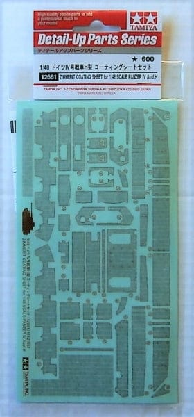010 - Tamiya - 12661 - Pz.Kpfw. IV Ausf. H Zimmerit Coating Sheet - primary image