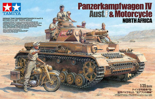 010 - Tamiya - 25208 - Pz.Kpfw. IV Ausf F. and DKW NZ 350 - primary image