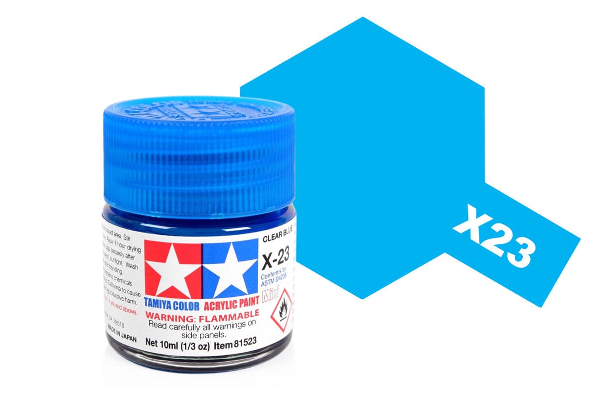010 - Tamiya - 81523 - Tamiya Acrylic Mini X-23 Clear Blue - primary image