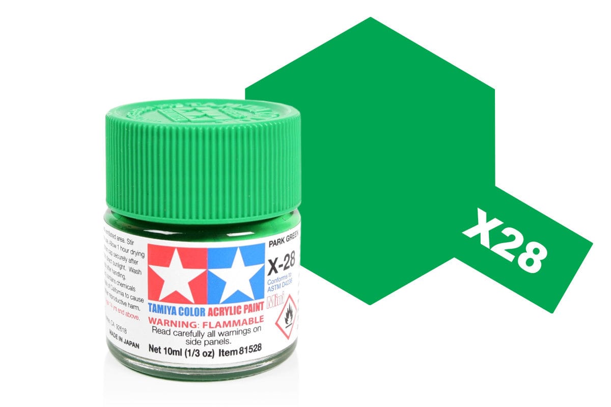 010 - Tamiya - 81528 - Tamiya Acrylic Mini X-28 Park Green - primary image
