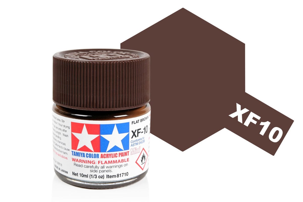 010 - Tamiya - 81710 - Tamiya Acrylic Mini XF-10 Flat Brown - primary image