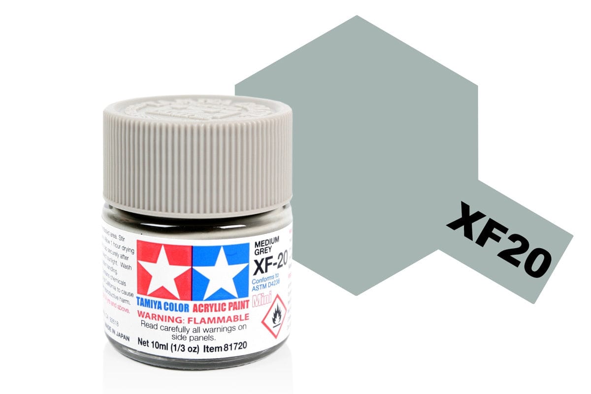 010 - Tamiya - 81720 - Tamiya Acrylic Mini XF-20 Medium Grey - primary image