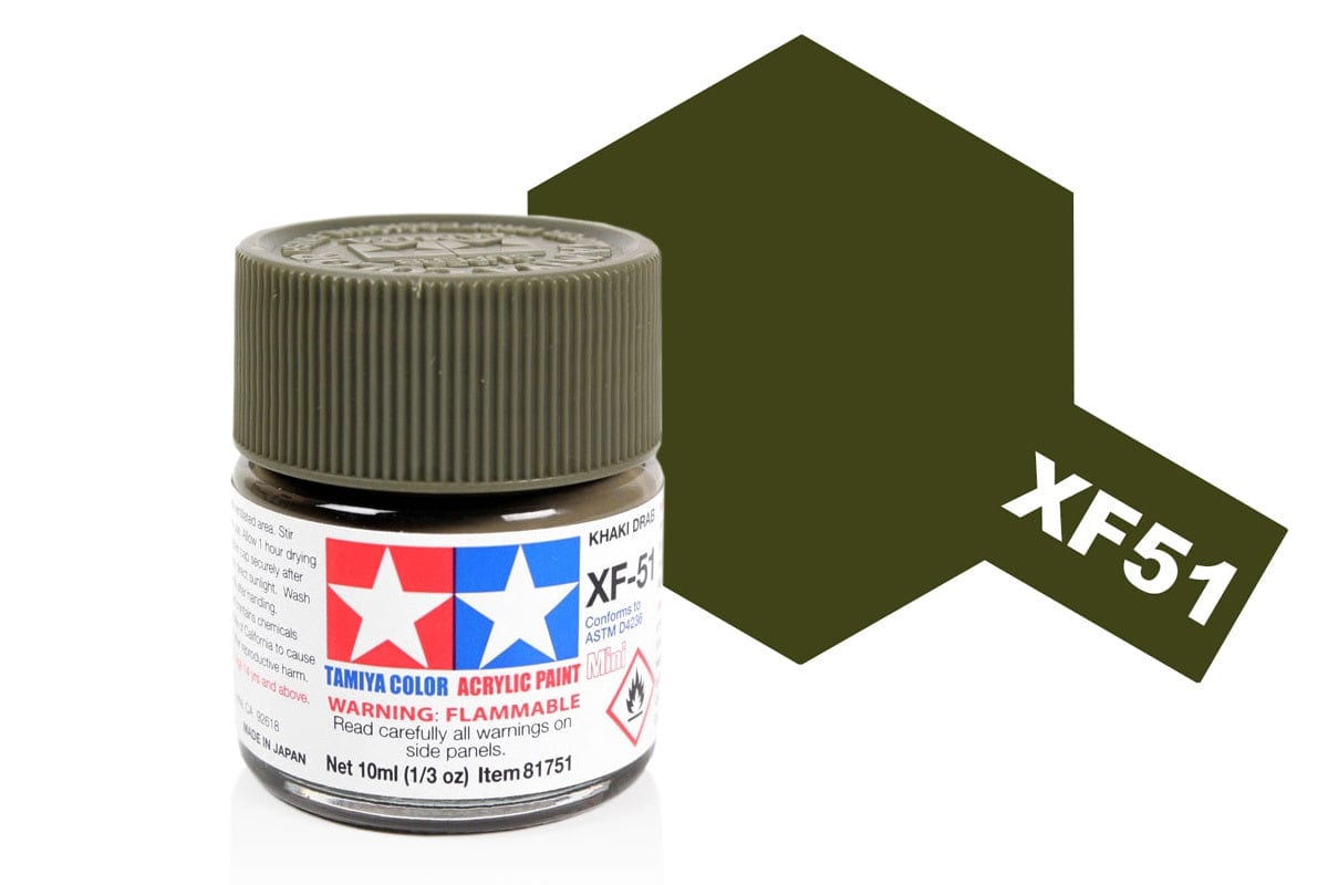 010 - Tamiya - 81751 - Tamiya Acrylic Mini XF-51 Khaki Drab - primary image
