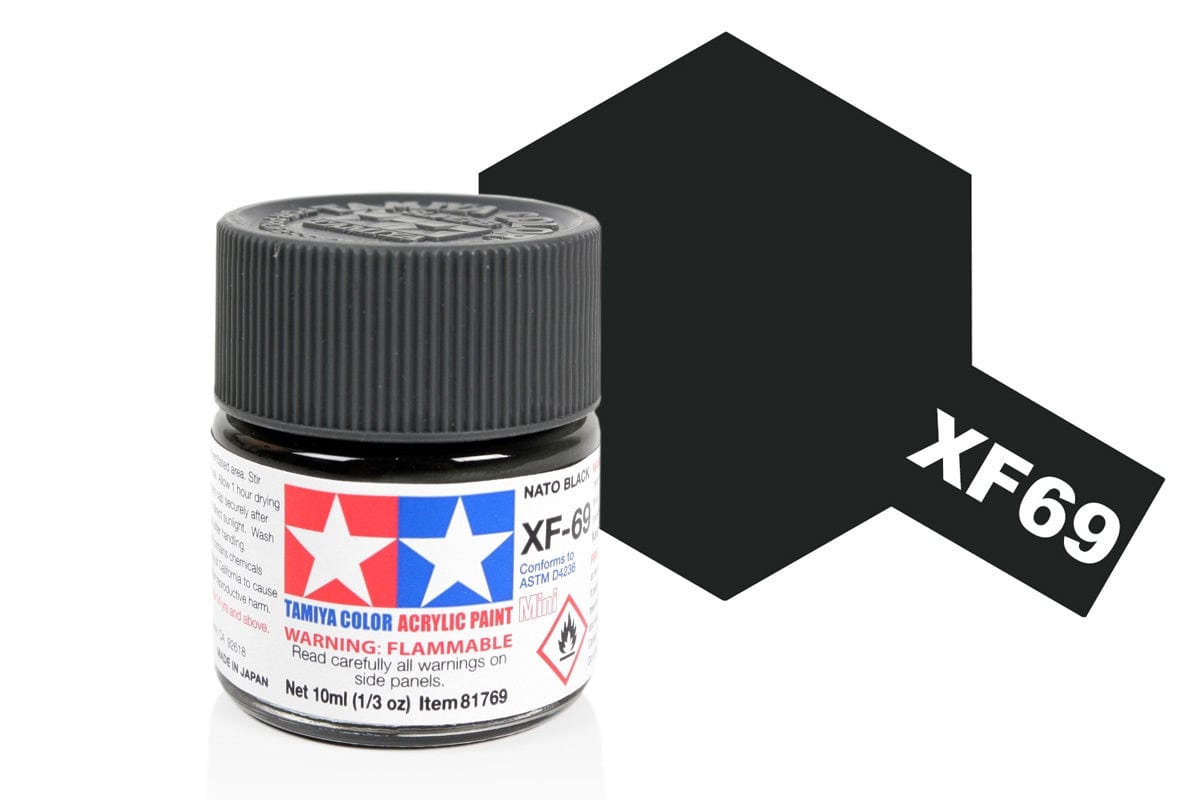 010 - Tamiya - 81769 - Tamiya Acrylic Mini XF-69 Nato Black - primary image