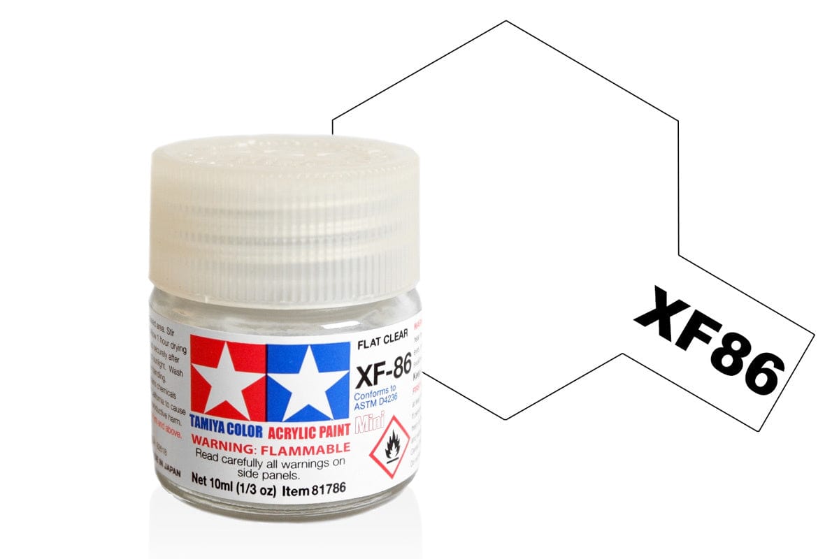 010 - Tamiya - 81786 - Tamiya Acrylic Mini XF-86 Flat Clear - primary image
