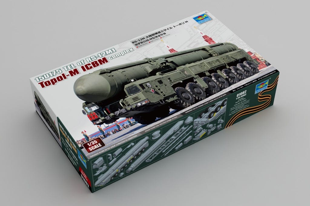 010 - Trumpeter - 01082 - RS-12M1 Topol-M (SS-27 Sickle B) on MZKT-79221 15U175 TEL - primary image