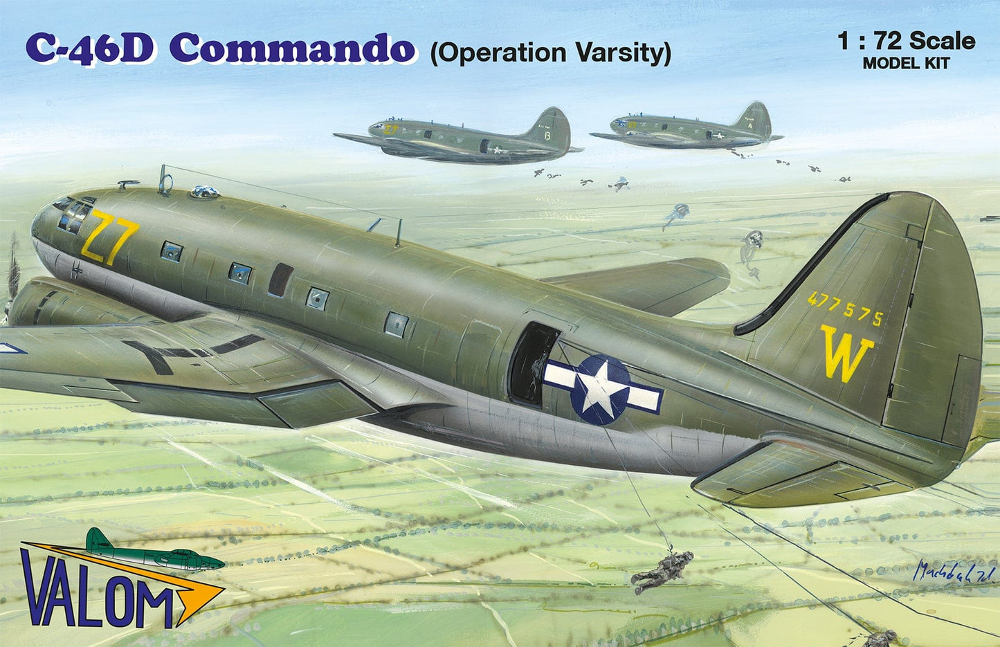 010 - Valom - 72152 - Curtiss C-46D Commando (Operation Varsity) - primary image