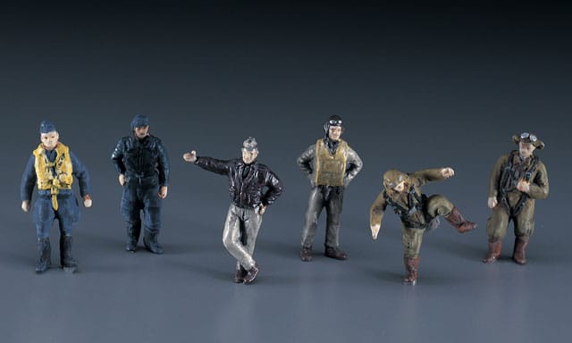 700 - Hasegawa - X728 - WWII Pilot Figure Set - painted model