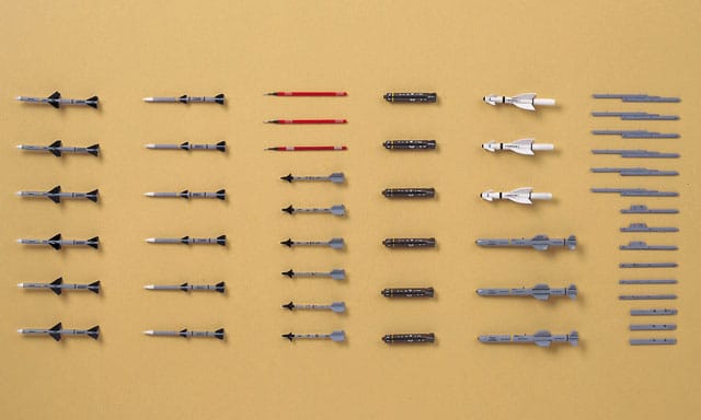 700 - Hasegawa - X729 - Aircraft Weapons Set 5: United States Missiles and Launchers - painted model