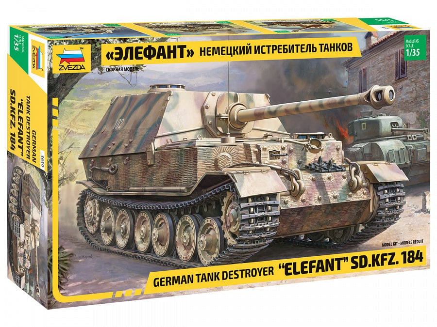 010 - Zvezda - 3659 - Sd.Kfz. 184 Panzerjäger Tiger (P) Elefant - primary image