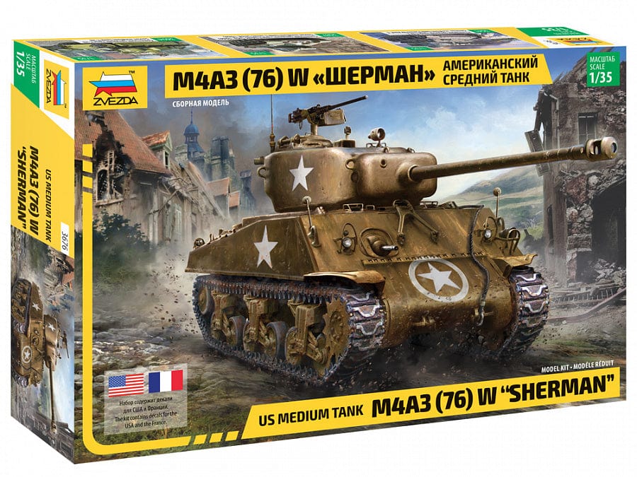 010 - Zvezda - 3676 - M4A3(76)W Sherman - primary image