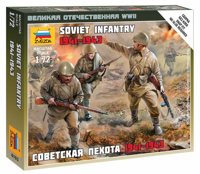 010 - Zvezda - 6103 - Soviet Infantry (1941-43) - primary image