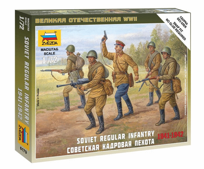 010 - Zvezda - 6179 - Soviet Regular Infantry (1941-42) - primary image