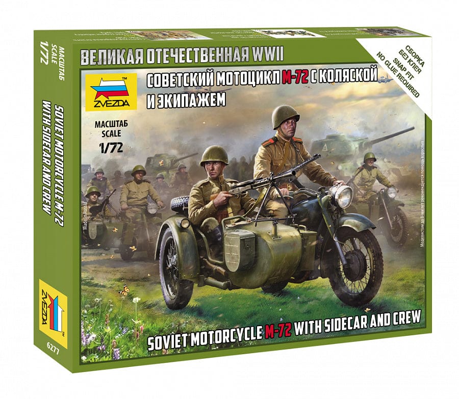 010 - Zvezda - 6277 - Dnepr M-72 with Sidecar - primary image