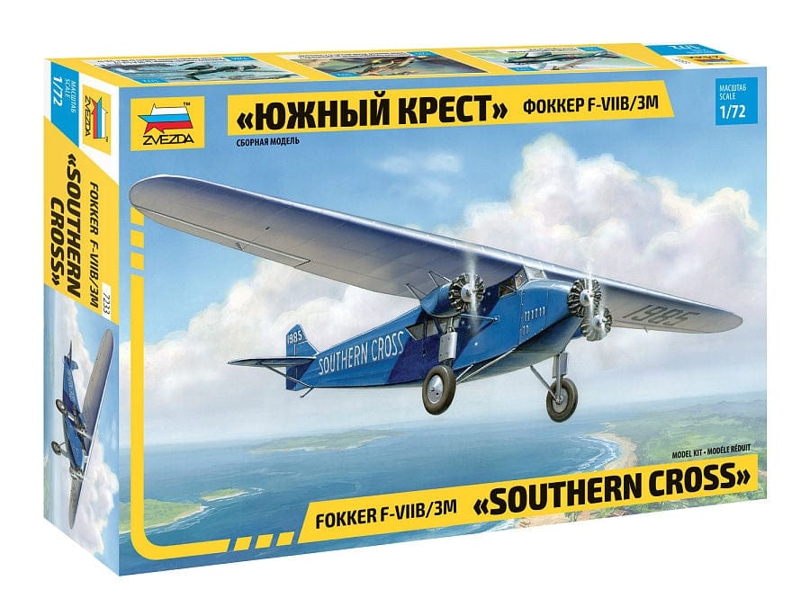 010 - Zvezda - 7233 - Fokker F.VIIB-3m ‘Southern Cross’ - primary image