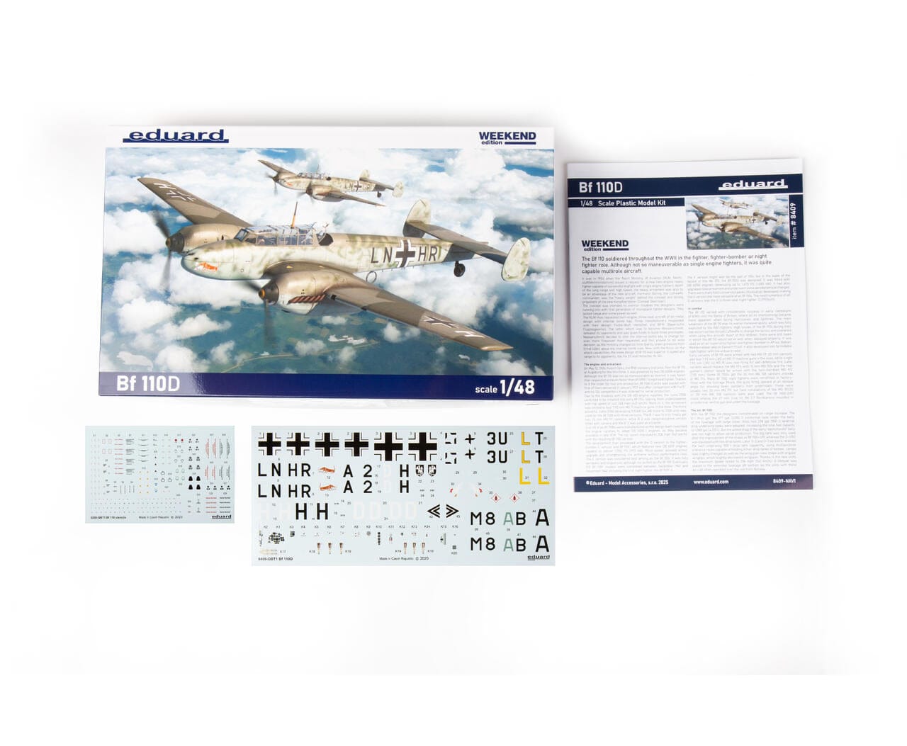 100 - Eduard - 8409 - Messerschmitt Bf 110 D - box contents