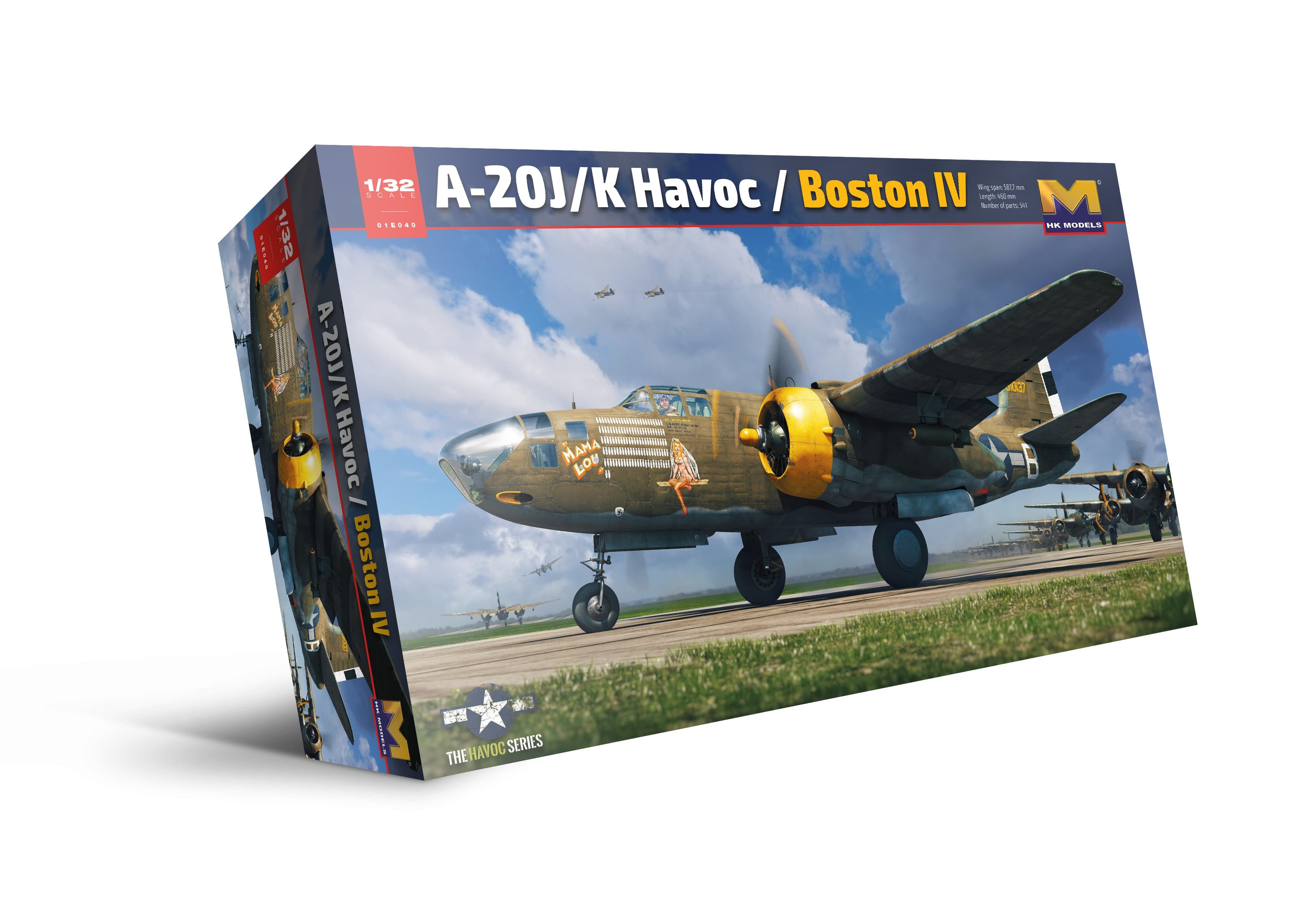 HK Models - 01E040 - Douglas A-20J/K Havoc / Boston Mk IV - box front right angle