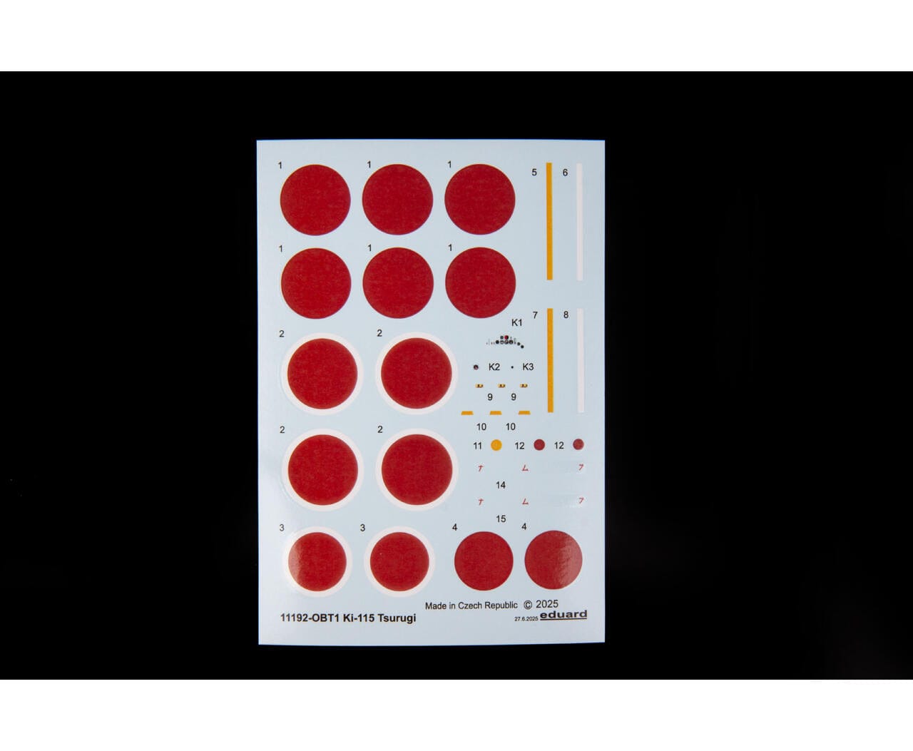 400 - Eduard - 11192 - Nakajima Ki-115 Tsurugi - decals